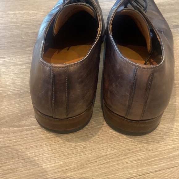 Magnanni Gerardo Dress Shoes Men's 9.5 M Brown Gray Derby Medallion - Picture 10 of 11